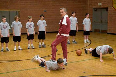 boy med ball press up