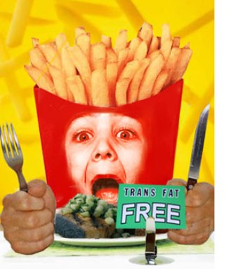 trans fat free mac chips with face